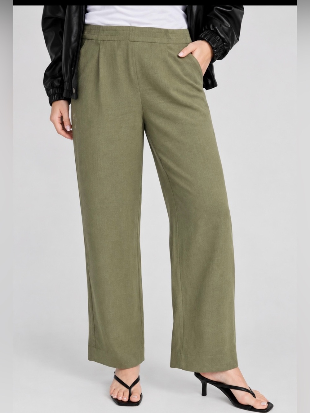 Old Navy Taylor Olive Green Extra Wide Leg Trouser Pants Sz L